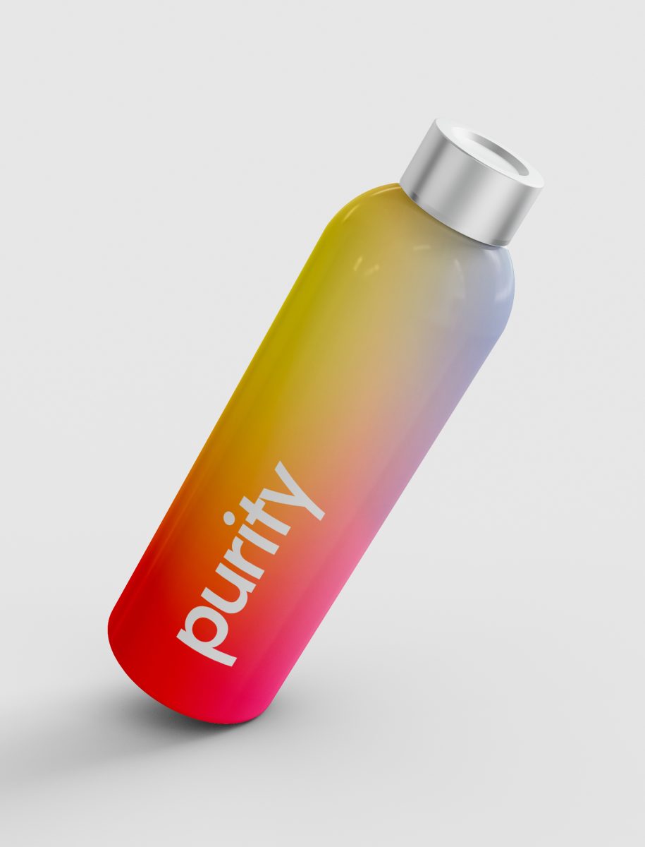 Purity Water bottle mock-up
