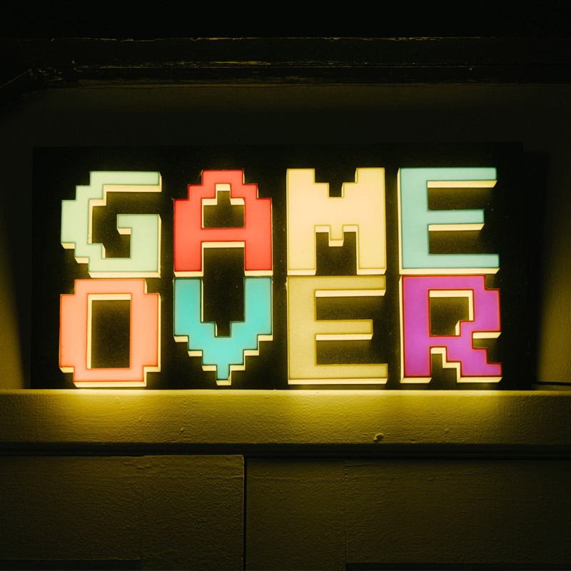 Game over sign